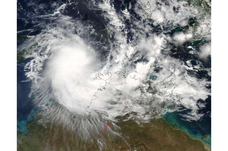 NASA sees formation of Tropical Storm Frances near Darwin