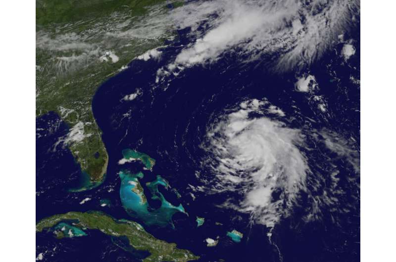 NASA sees strengthening Tropical Storm Gert west of Bermuda