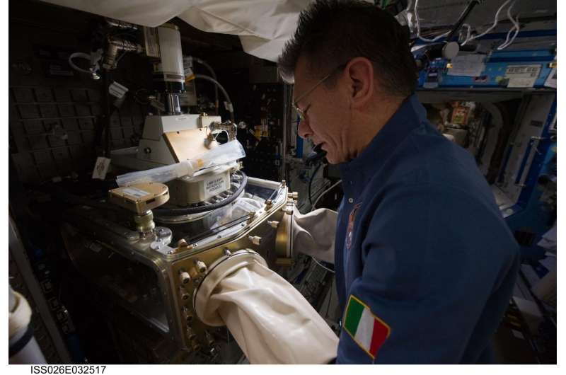 Space station crew cultivates crystals for drug development