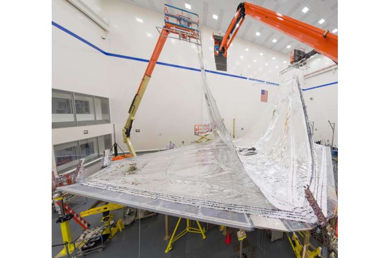 Sunshield layers fully integrated on NASA's James Webb Space Telescope