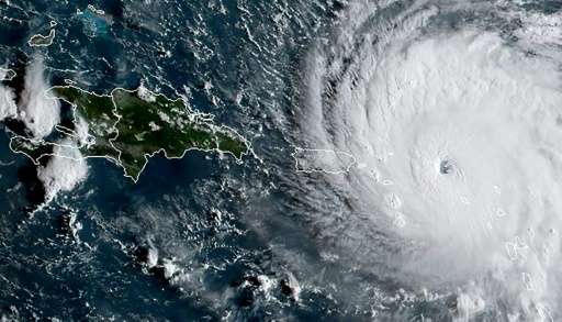 This satellite image obtained from the National Oceanic and Atmospheric Administration (NOAA) shows Hurricane Irma at 1145 UTC o