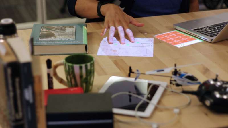 Researchers explore how a desk surface can serve as a touchscreen