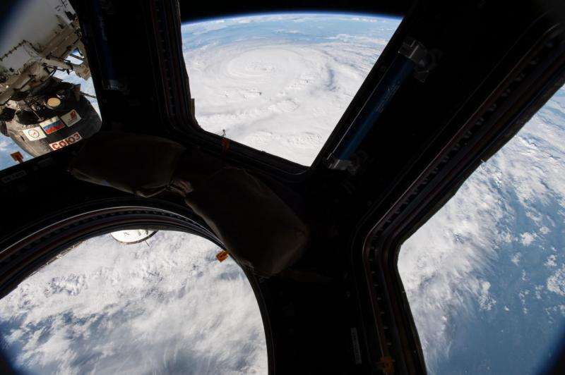 Hurricane Harvey viewed from the cupola of the International Space Station