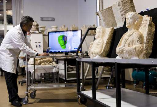 Italian teams restore damaged busts from ancient Syrian city