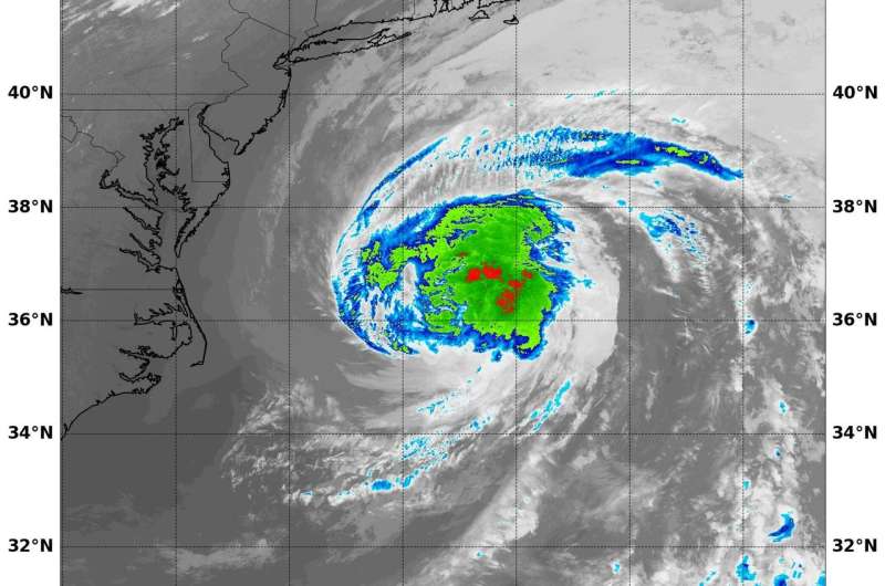 NASA sees Maria weaken to a Tropical Storm