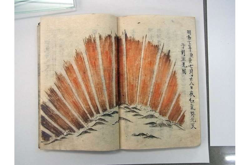 Observations of red aurora over 1770 Kyoto help diagnose extreme magnetic storm