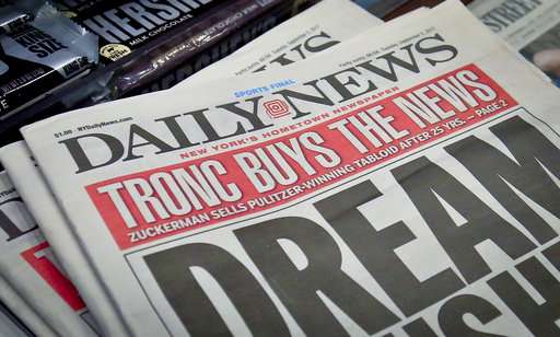 The Daily News, a storied New York tabloid, is sold to Tronc