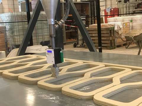 The world’s first 3-D printed reinforced concrete bridge starts to take shape