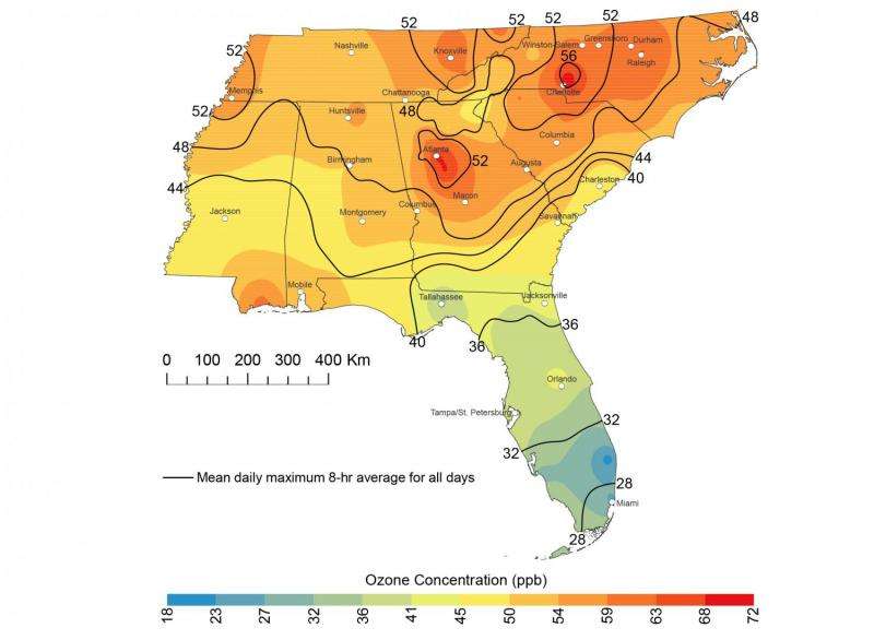 Climate change may bring more extreme heat, ozone pollution days to the southeast, researchers say