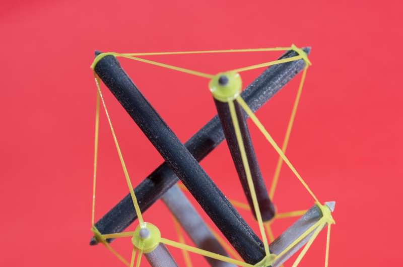 Researchers create 3-D printed tensegrity objects capable of dramatic shape change