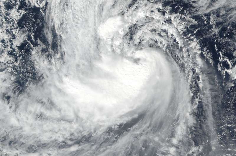 NASA finds winds shear still affecting Tropical Storm Saola