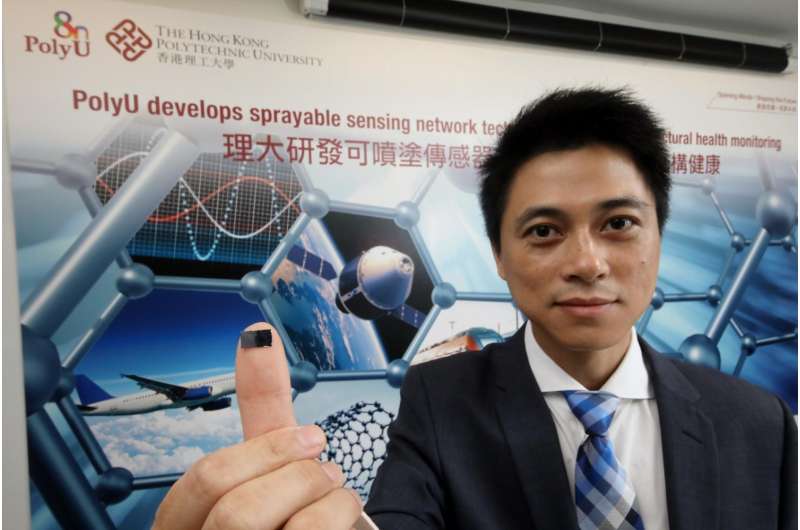 PolyU develops sprayable sensing network technology for structural health monitoring