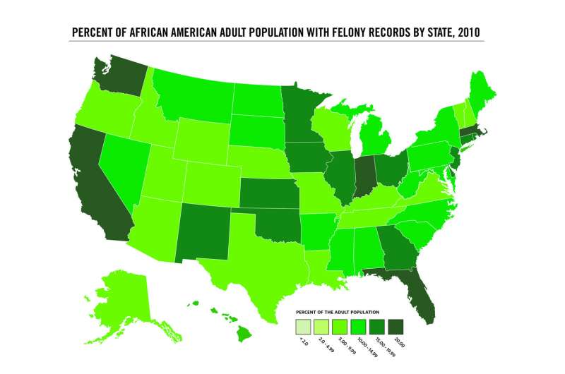Study provides first estimate of total US population with felony convictions