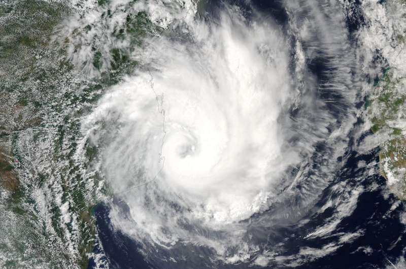 NASA sees Tropical Cyclone Dineo at Mozambique coast