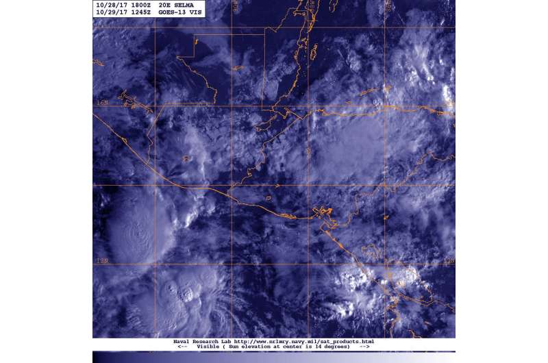 Satellite shows Post-tropical Cyclone Selma dissipate