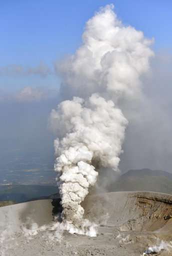 Volcanic eruption in Japan spreads ash in 4 cities, towns