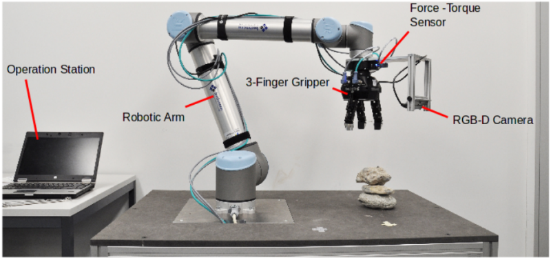 Robot arm can work out how to stack stones
