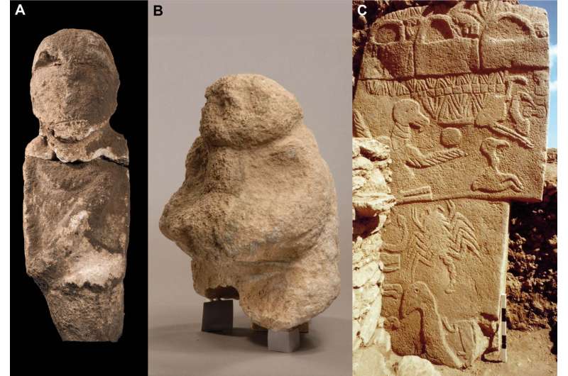 Skull fragments with carved long, deliberate lines found at Gobekli Tepe