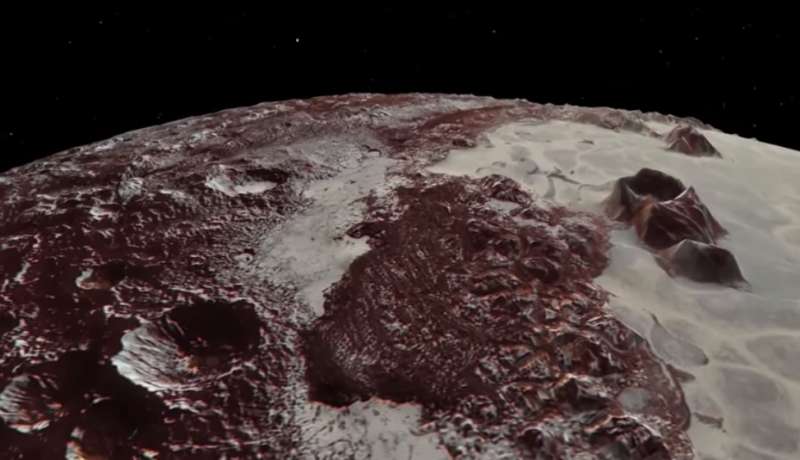 Video: Flyover of Pluto's majestic mountains and icy plains