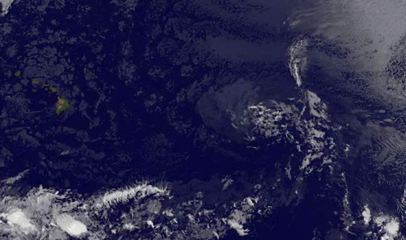 Satellite sees Tropical Depression Greg as a ghostly swirl of clouds
