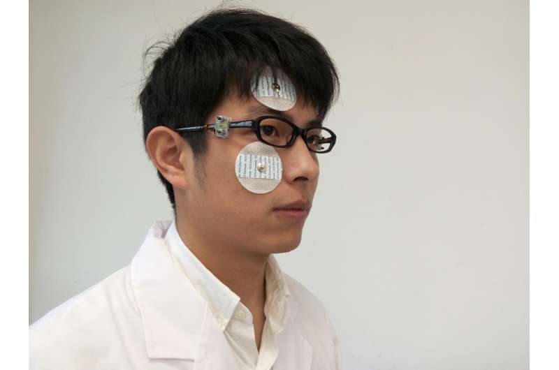 Eyeglass sensor allows for capturing eyeblinks for typing and controlling external devices