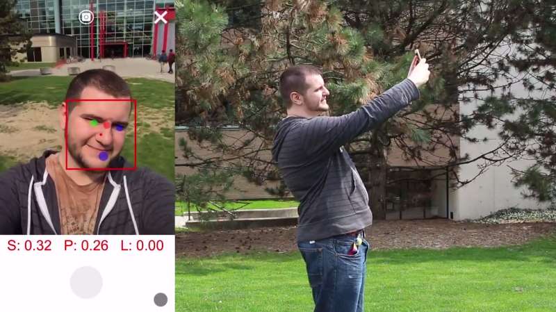 An app for the perfect selfie: Algorithm direct user where to position camera for best photo