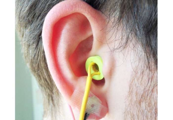 Prototype ear plug sensor could improve monitoring of vital signs