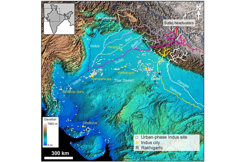 Scientists show how Himalayan rivers influenced ancient Indus civilization settlements