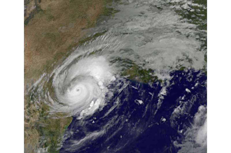 NASA analyzes Hurricane Harvey's rainfall, sees landfall