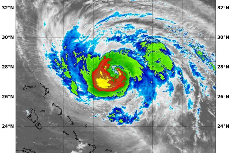 NASA infrared data targets Maria's strongest side
