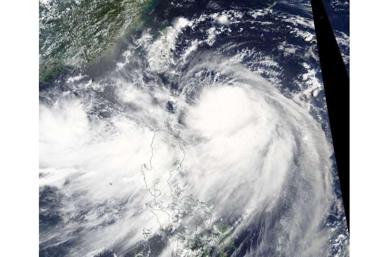 NASA's Aqua satellite tracks Typhoon Nesat headed toward Taiwan
