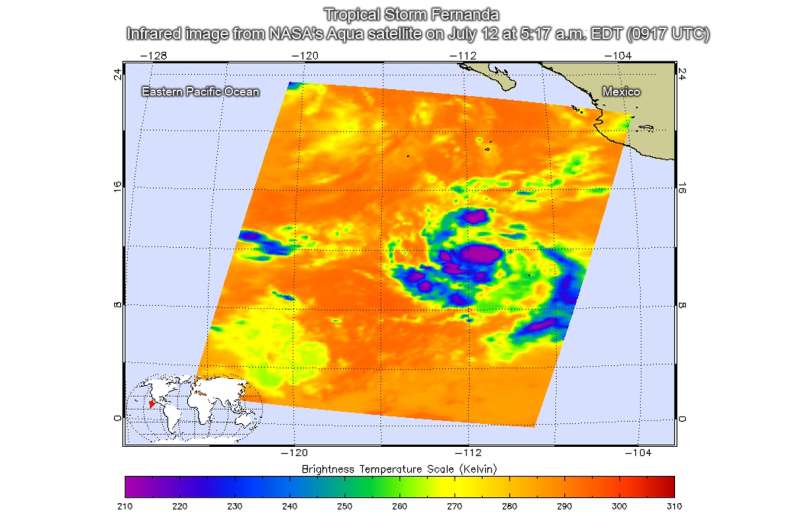 NASA sees formation of Tropical Storm Fernanda in Eastern Pacific Ocean