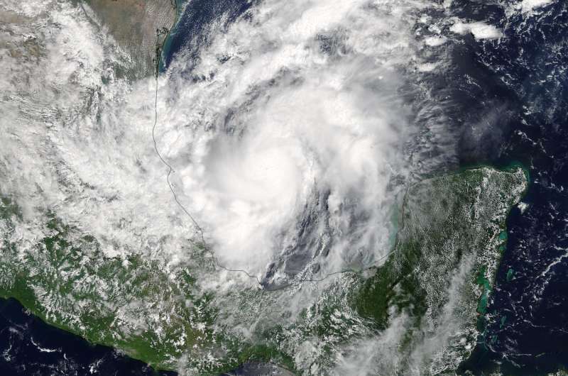 Satellites show Hurricane Katia crawling to the Mexico coast