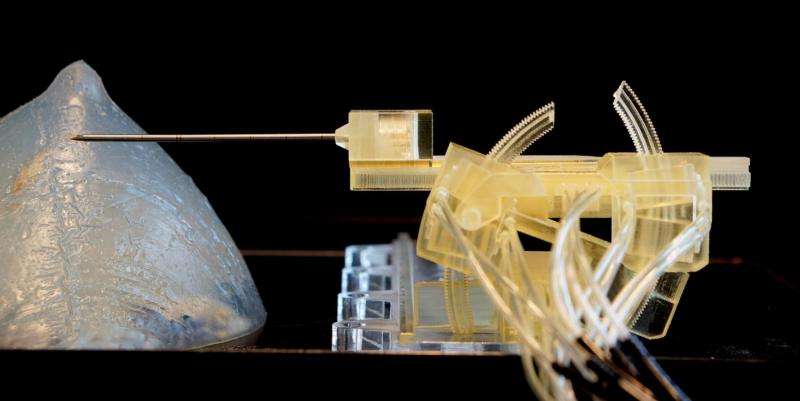 World’s smallest and most accurate 3-D-printed biopsy robot
