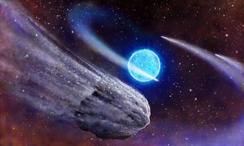 Citizen scientist spots comet tails streaking past distant star