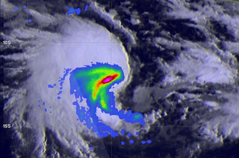 NASA sees Tropical Cyclone Caleb's heaviest rainfall