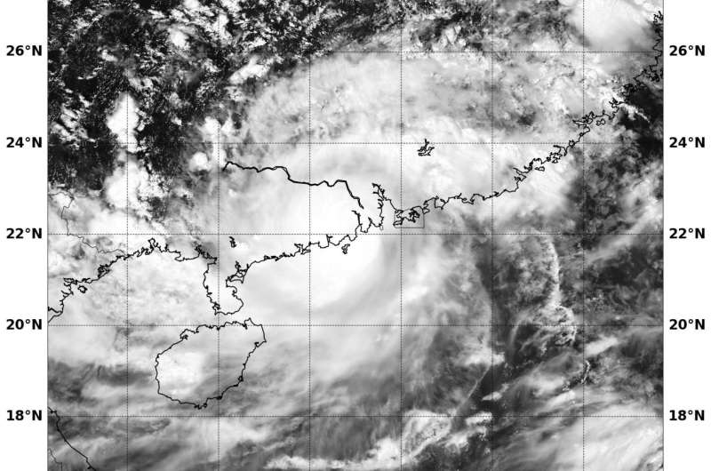 NASA's Aqua Satellite spots Typhoon Hato's Landfall in China