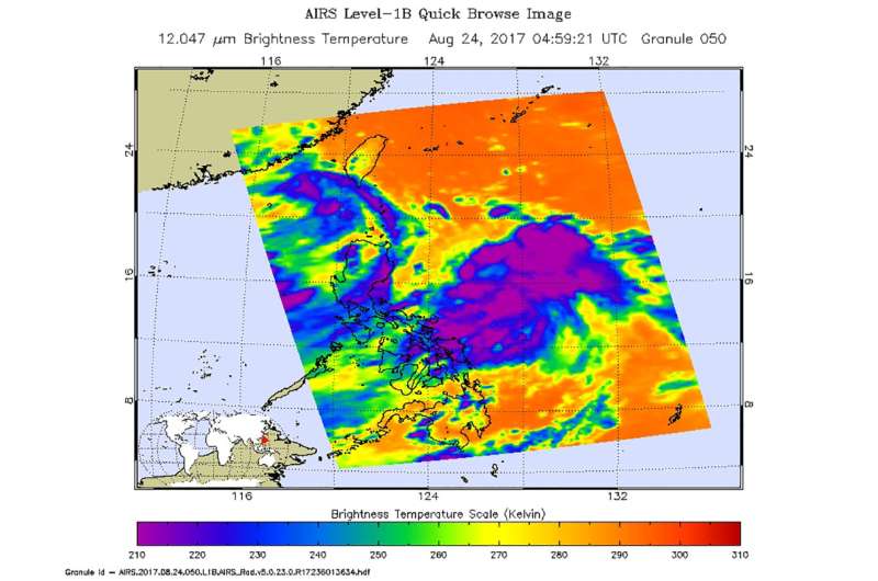 NASA satellite reveals formation of Philippine Sea Tropical Depression 16W