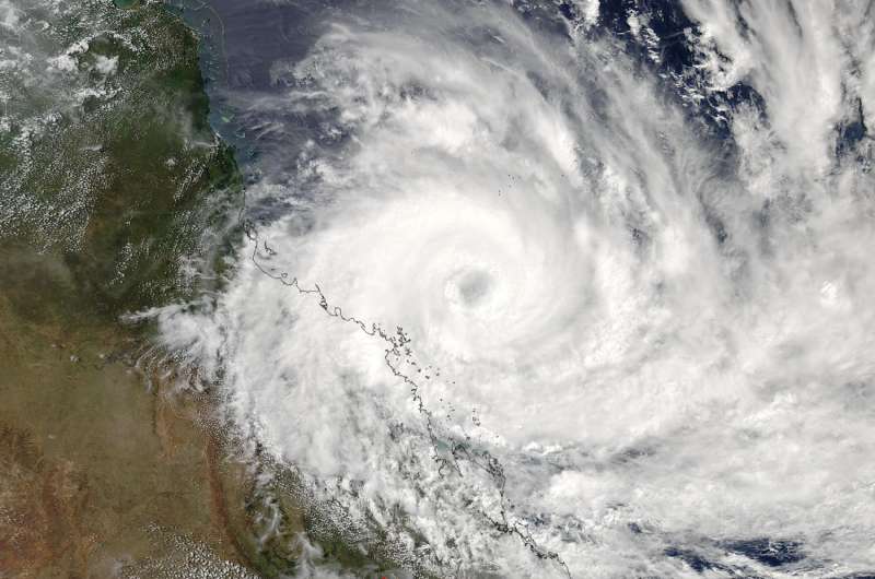 NASA sees Tropical Cyclone Debbie approaching Queensland for landfall