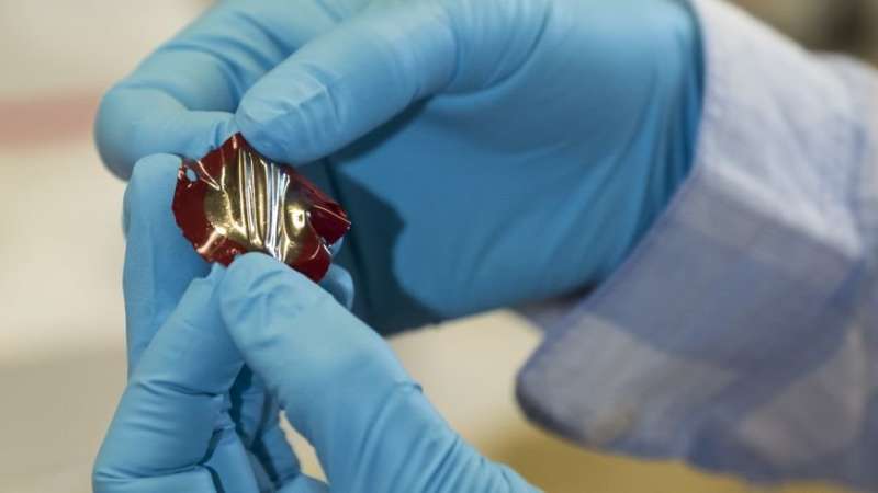 A flexible material that generates electricity when stressed