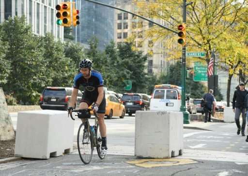 After the Halloween bike path attack in New York, cement barricades were placed along the West Side Highway bike path