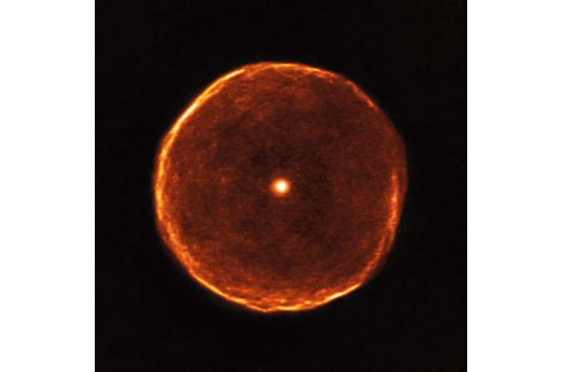 Ageing star blows off smoky bubble