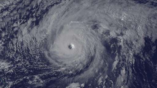 An average season produces 12 named storms of which six become hurricanes, such as Hurricane Nicole, seen here approaching Bermu