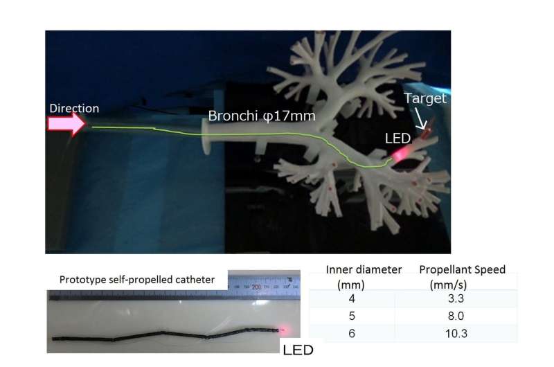 A self-propelled catheter with earthworm-like peristaltic motion