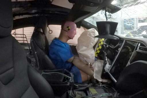 A technology-packed, 180-pound (80 kg) crash test dummy sends a vast array of data from its sensors to show how he fared in the 