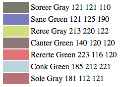Attractive names of paint colors as delivered by a neural network