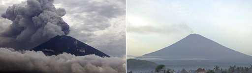 Bali volcano emits wispy plume of steam, flights resume