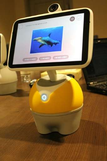 Chinese company Baidu displays a new &quot;Little Fish&quot; home assistant unit at the Consumer Electronics Show in Las Vegas, 