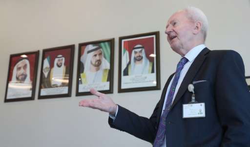 Christer Viktorsson, the Swedish-Finnish director general of the UAE's Federal Authority for Nuclear Regulation (FANR), gestures