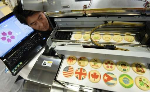 Cookie cuter: anything from flags to adorable characters can be printed on baked goods, using edible ink